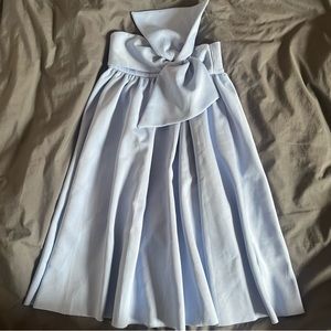 ASOS Petite Blue Midi Skirt with Exaggerated Bow